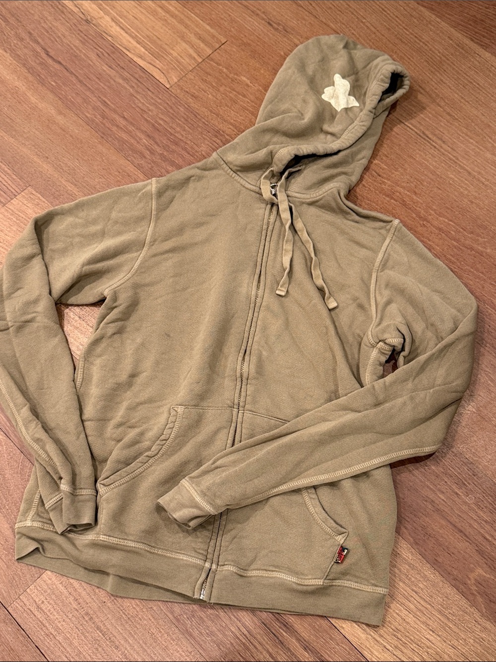 Freecity Olive Green Zip-Up Hoodie
